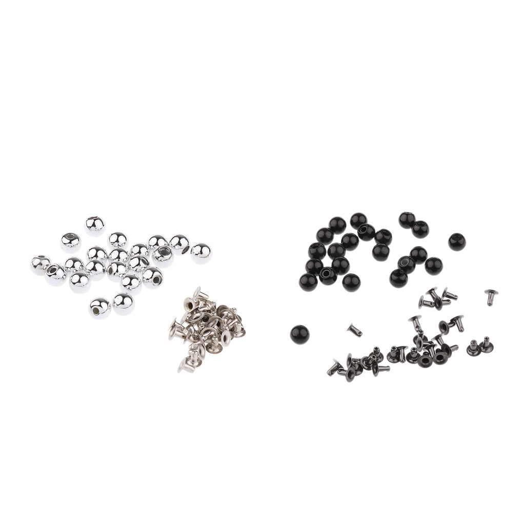 40 Sets Stylish Pearl Bead Rivet Studs Buttons for Garment Bag Accessories