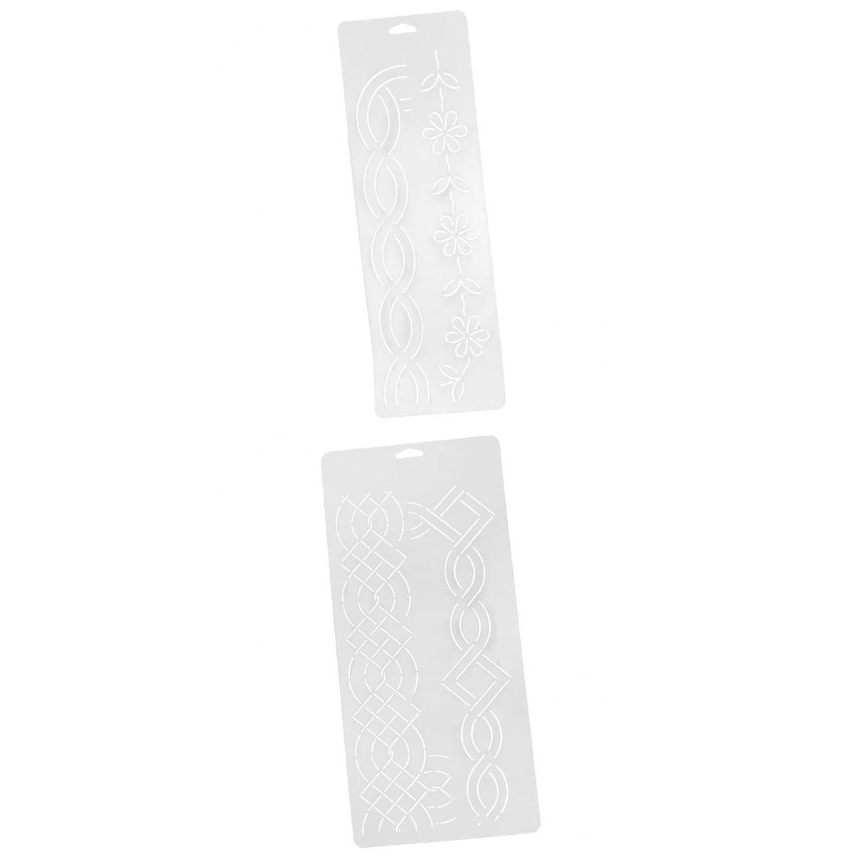 2Pcs Plastic Quilting Quilt Stencil Painting Craft Template Sewing Tools