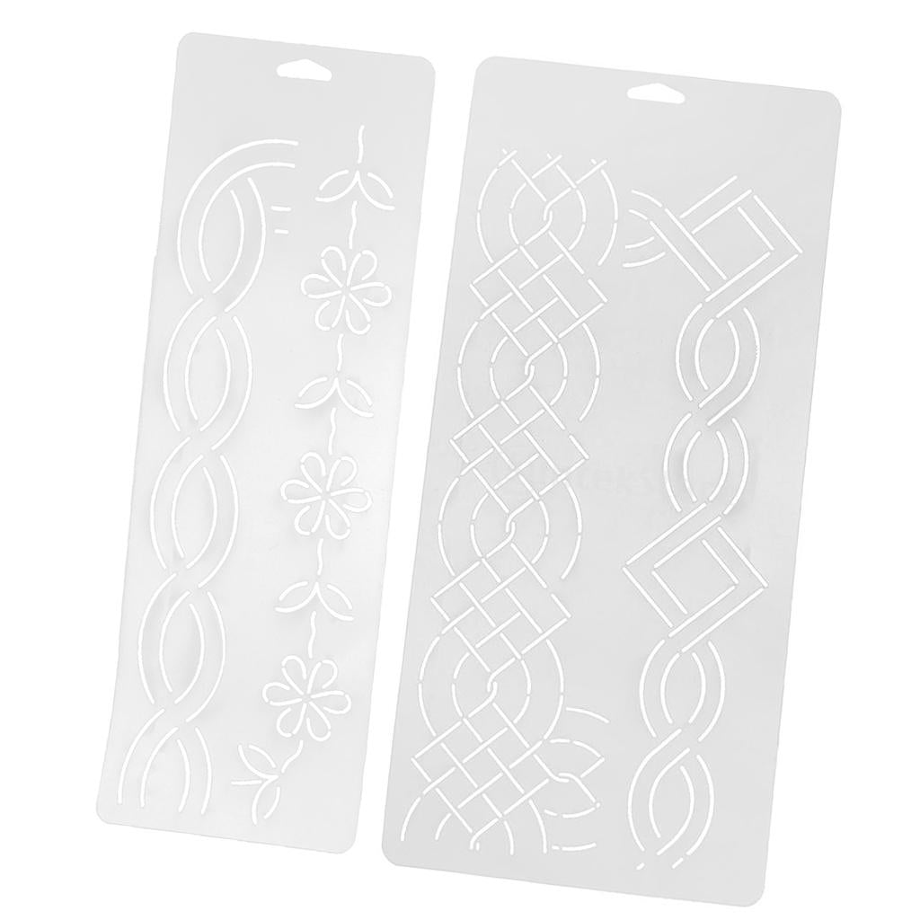 2Pcs Plastic Quilting Quilt Stencil Painting Craft Template Sewing Tools