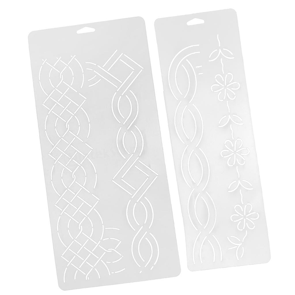 2Pcs Plastic Quilting Quilt Stencil Painting Craft Template Sewing Tools