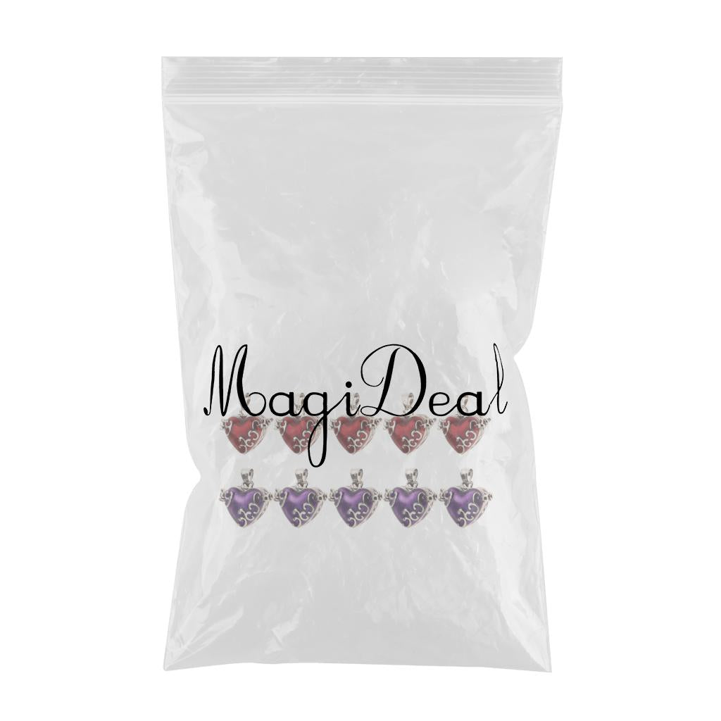 10 Pieces Heart Enamel Openable Cremation Keepsake Urn Pendant DIY Craft