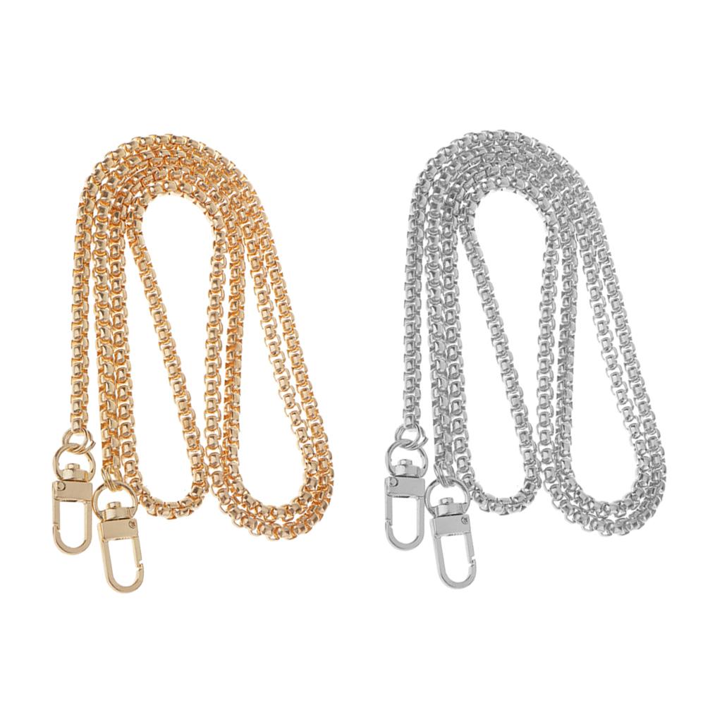 2Pieces Skinny Purse Handbag Shoulder Bag Replacement Chain Strap Handle