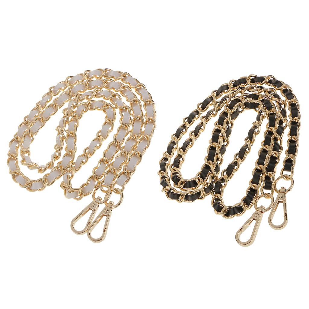 2Pieces Purse Handbag Handle Shoulder Bag Replacement Chain Bag Strap