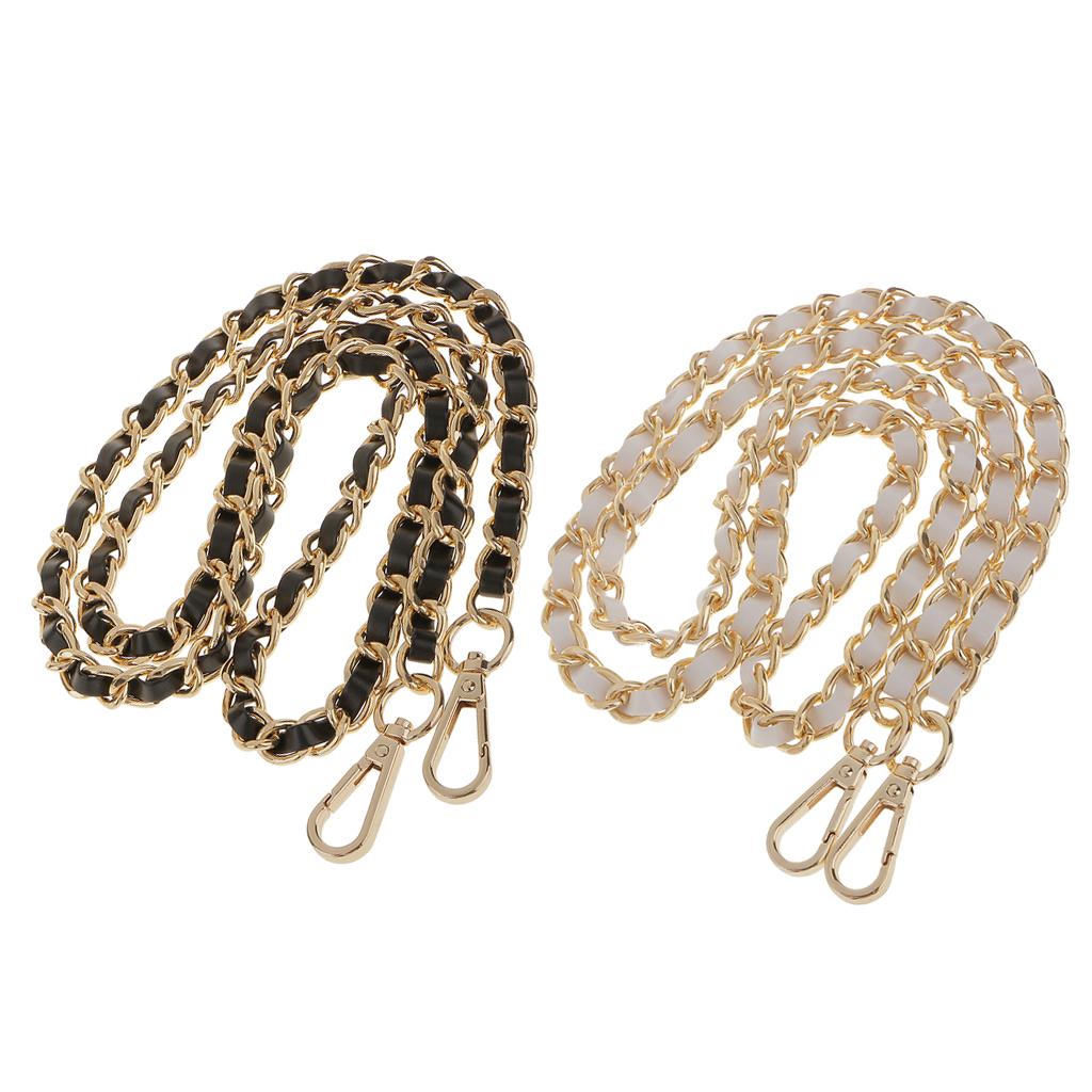 2Pieces Purse Handbag Handle Shoulder Bag Replacement Chain Bag Strap