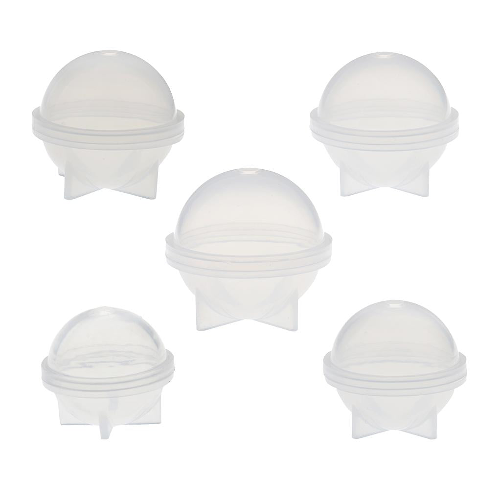 5 Sizes Sphere Ball Shape Silicone Mould for Resin Casting Jewelry Making