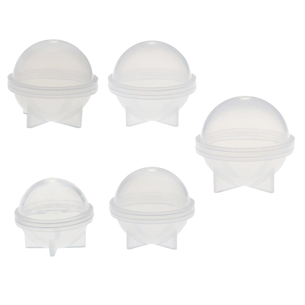 5 Sizes Sphere Ball Shape Silicone Mould for Resin Casting Jewelry Making