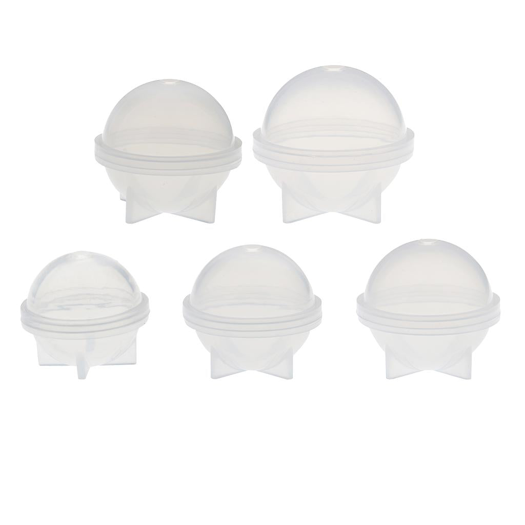 5 Sizes Sphere Ball Shape Silicone Mould for Resin Casting Jewelry Making
