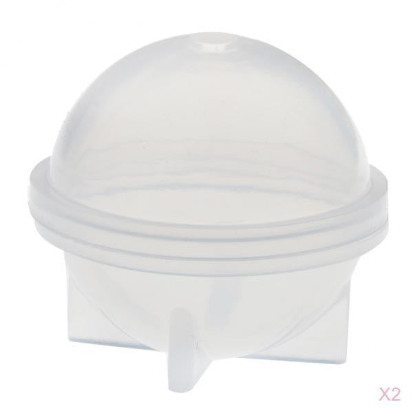 2 Pieces Sphere Ball Shape Silicone Mold Mould for Jewelry Making Craft 30mm