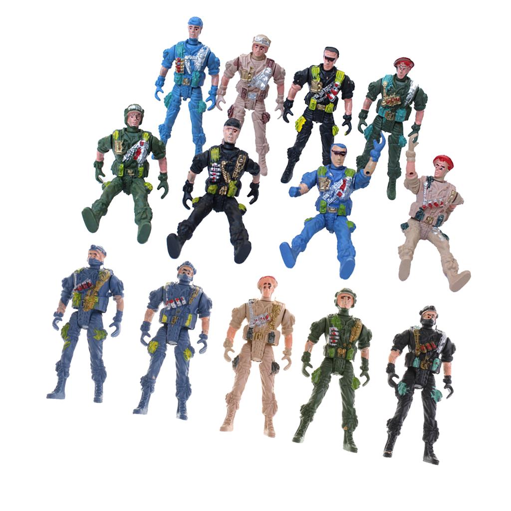 9cm Special Force Paratroopers Action Figure Army Soldiers Toy - Pack of 15