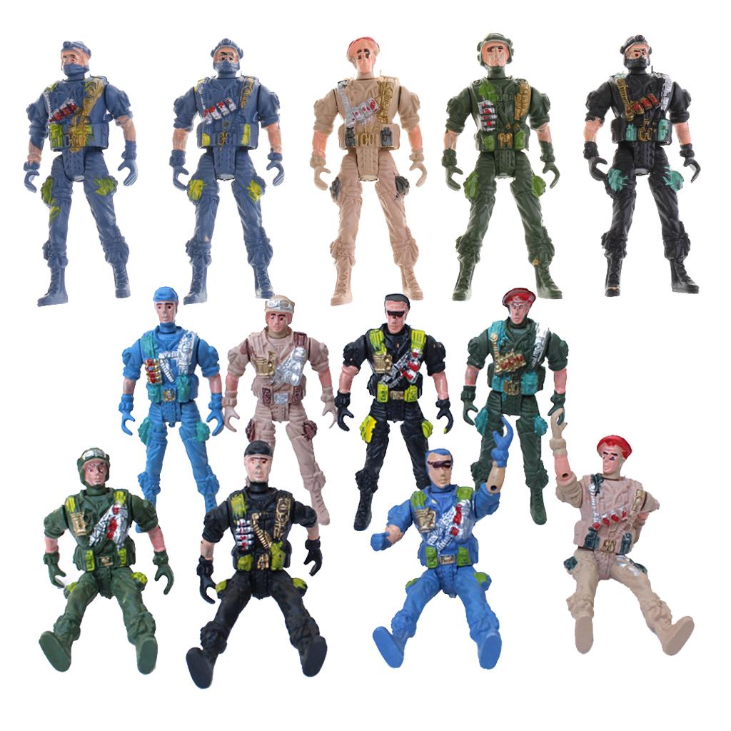 9cm Special Force Paratroopers Action Figure Army Soldiers Toy - Pack of 15