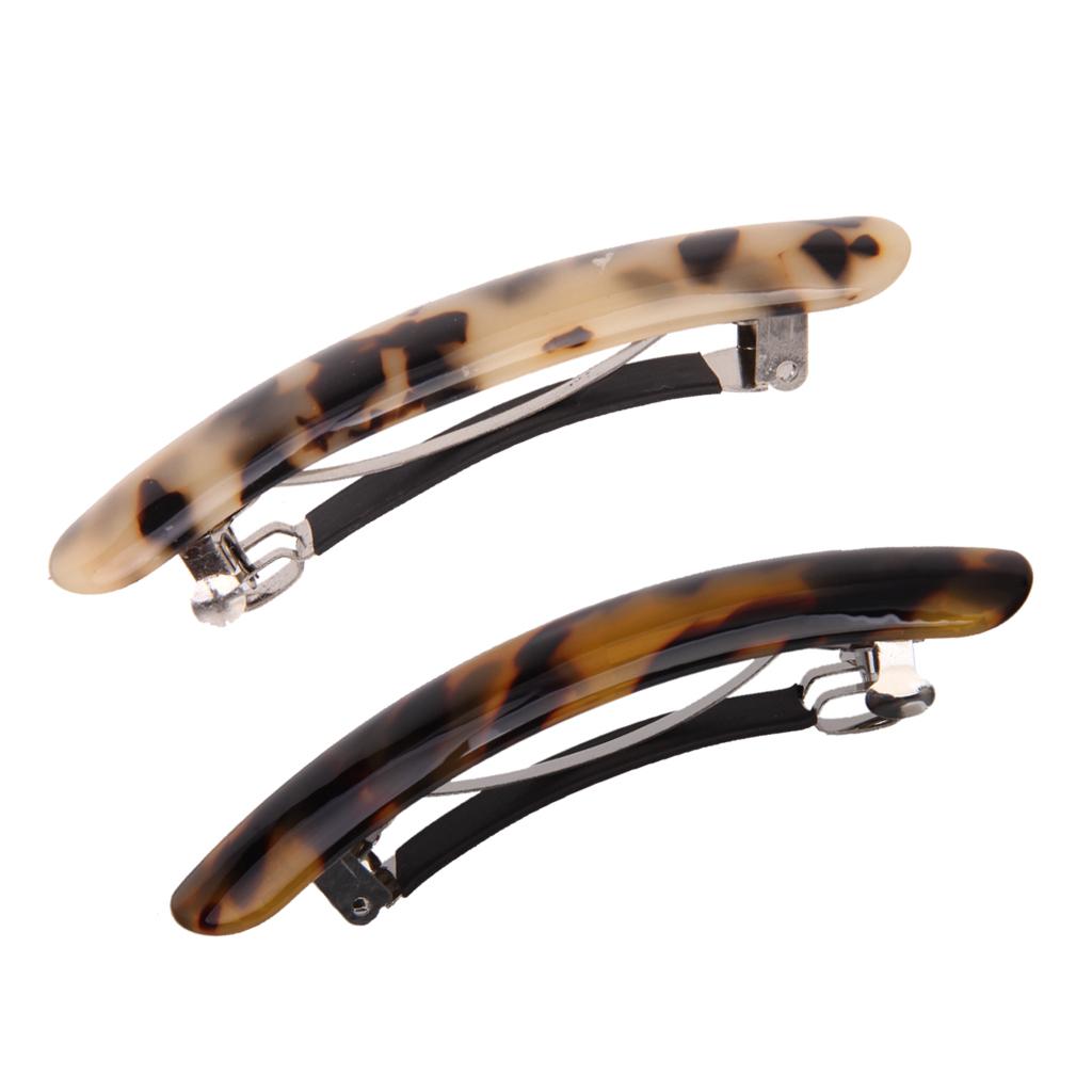 2pcs Acrylic Leopard Spring Large Hair Clip Barrette Hairpin Accessories