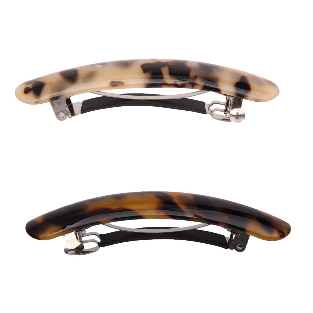2pcs Acrylic Leopard Spring Large Hair Clip Barrette Hairpin Accessories