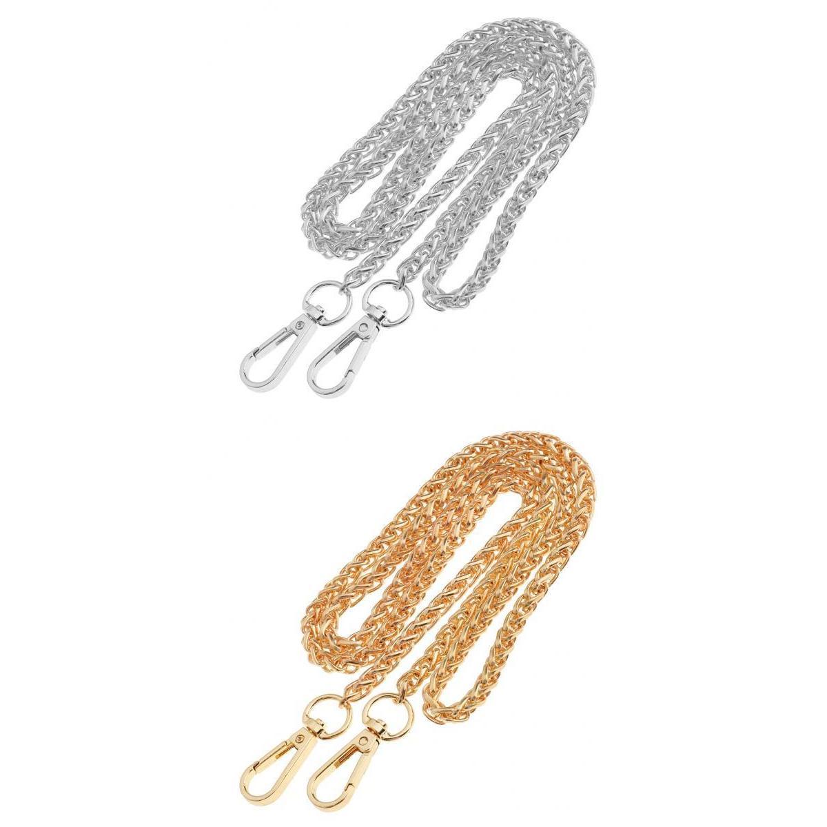 2pcs Crossbody Bag Shoulder Bag Handle Replacement Chain Strap 120cm