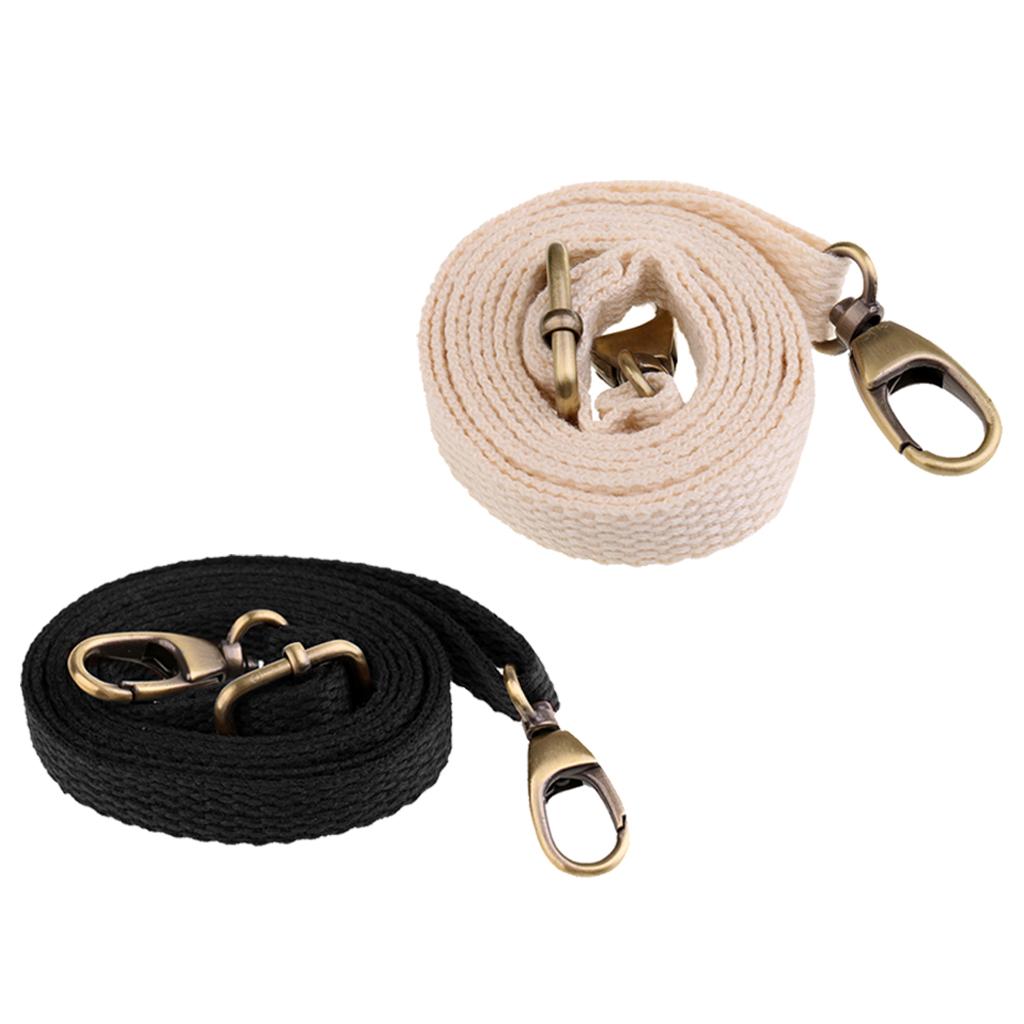2pcs Adjustable Canvas Bag Handle Shoulder Bag Strap Replacement 1.2cm