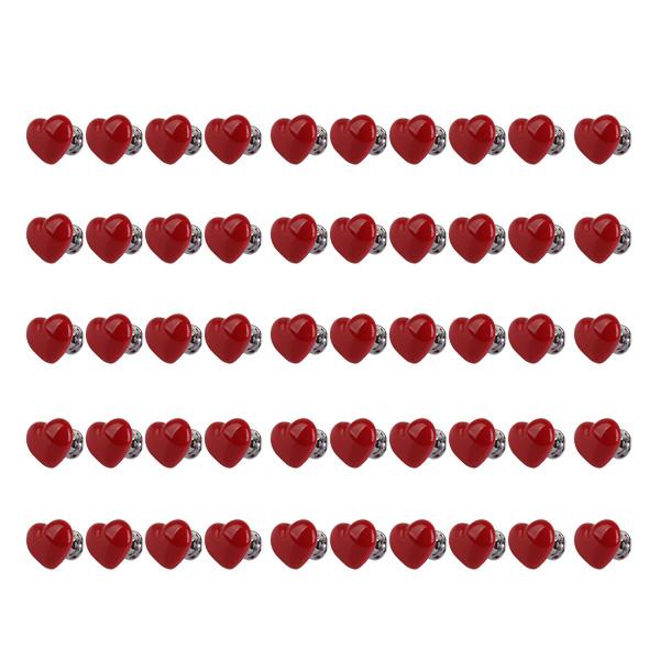 50Pcs Heart Shaped Ceramic Door Drawer Bin Handle Pull Knob Hardware Red S