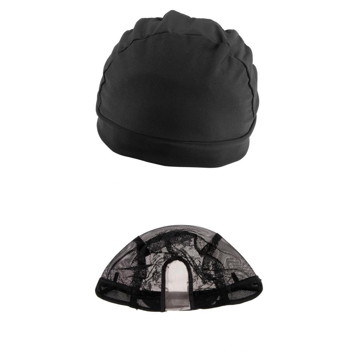 2pcs Black Spandex Dome Cap for Making Wigs Nylon Snood Stretchy Wig Cap