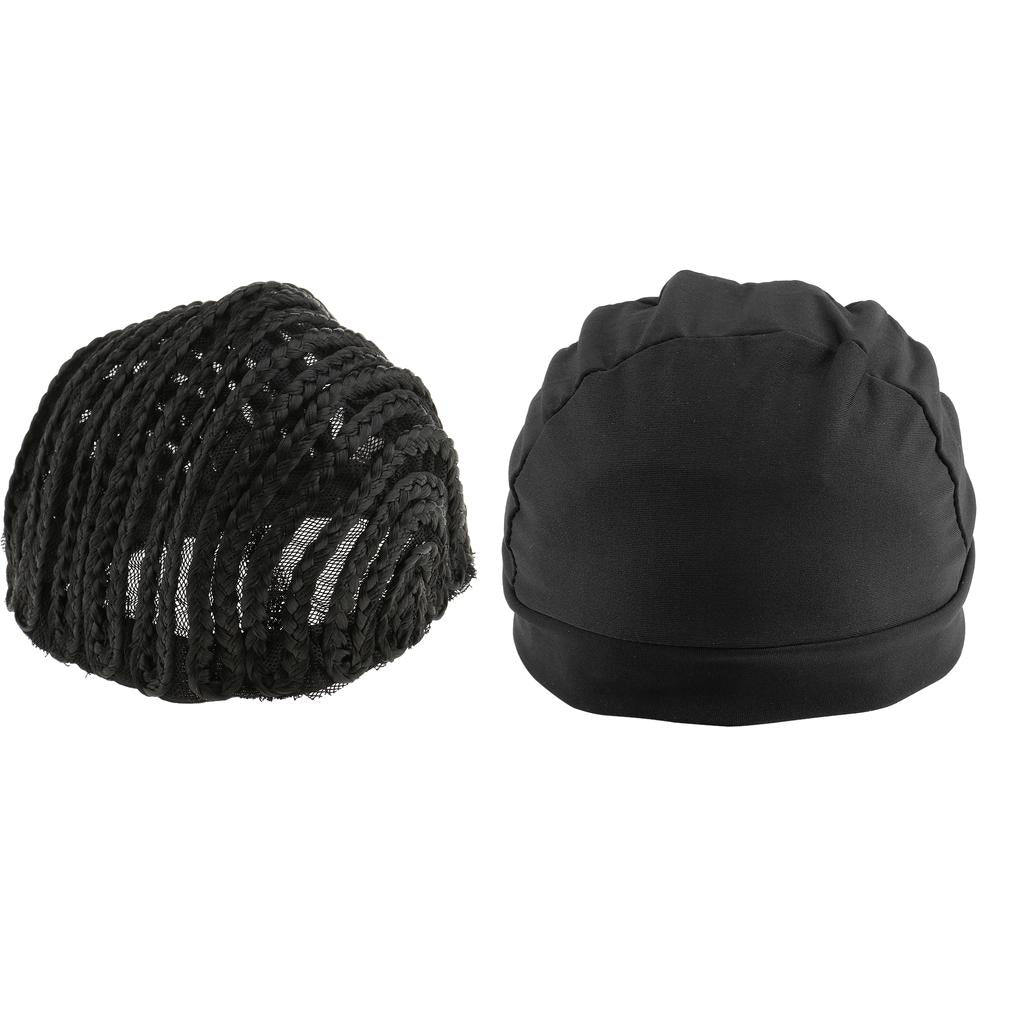 2x Cornrow Wig Cap for Making Wigs Adjustable Braided Wig Weaving Lace Cap