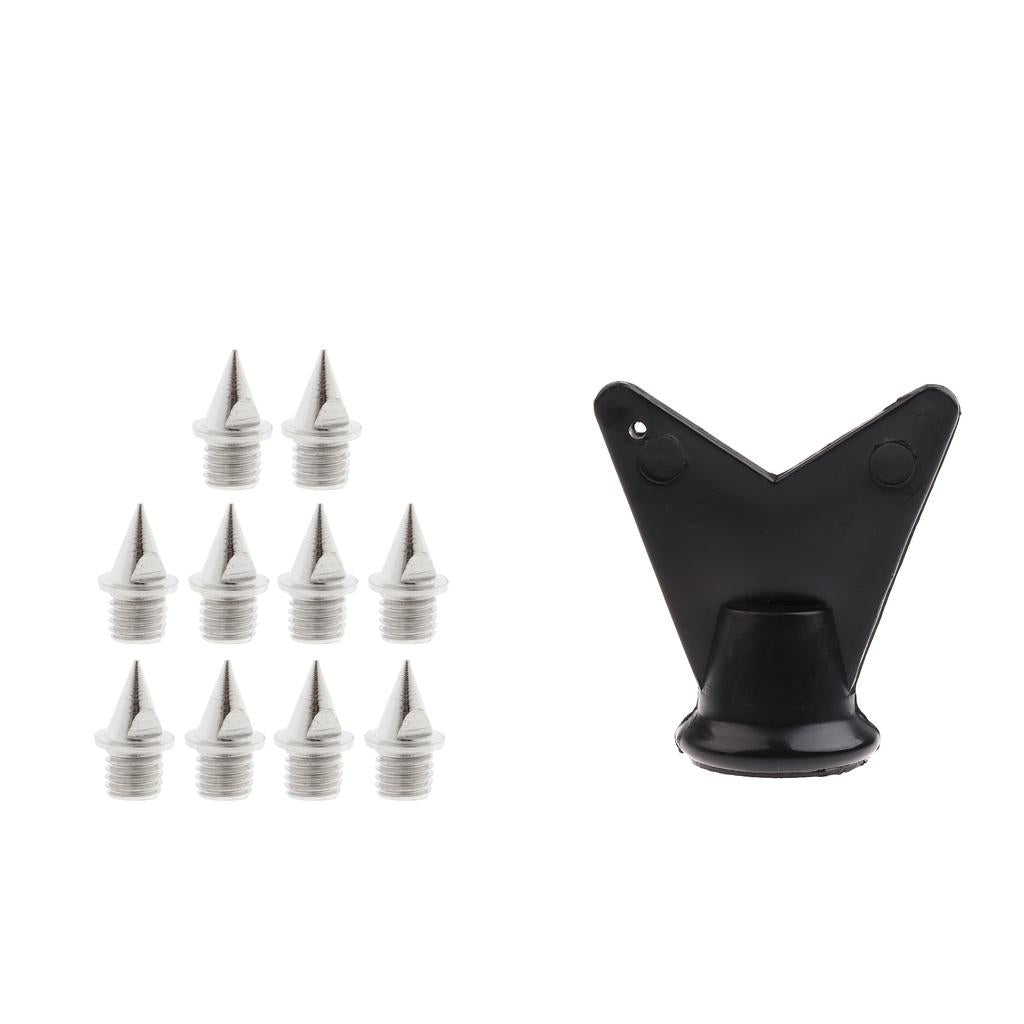 10pcs Carbon Steel Track Pyramid Spikes with Spike Removing Wrench Tool