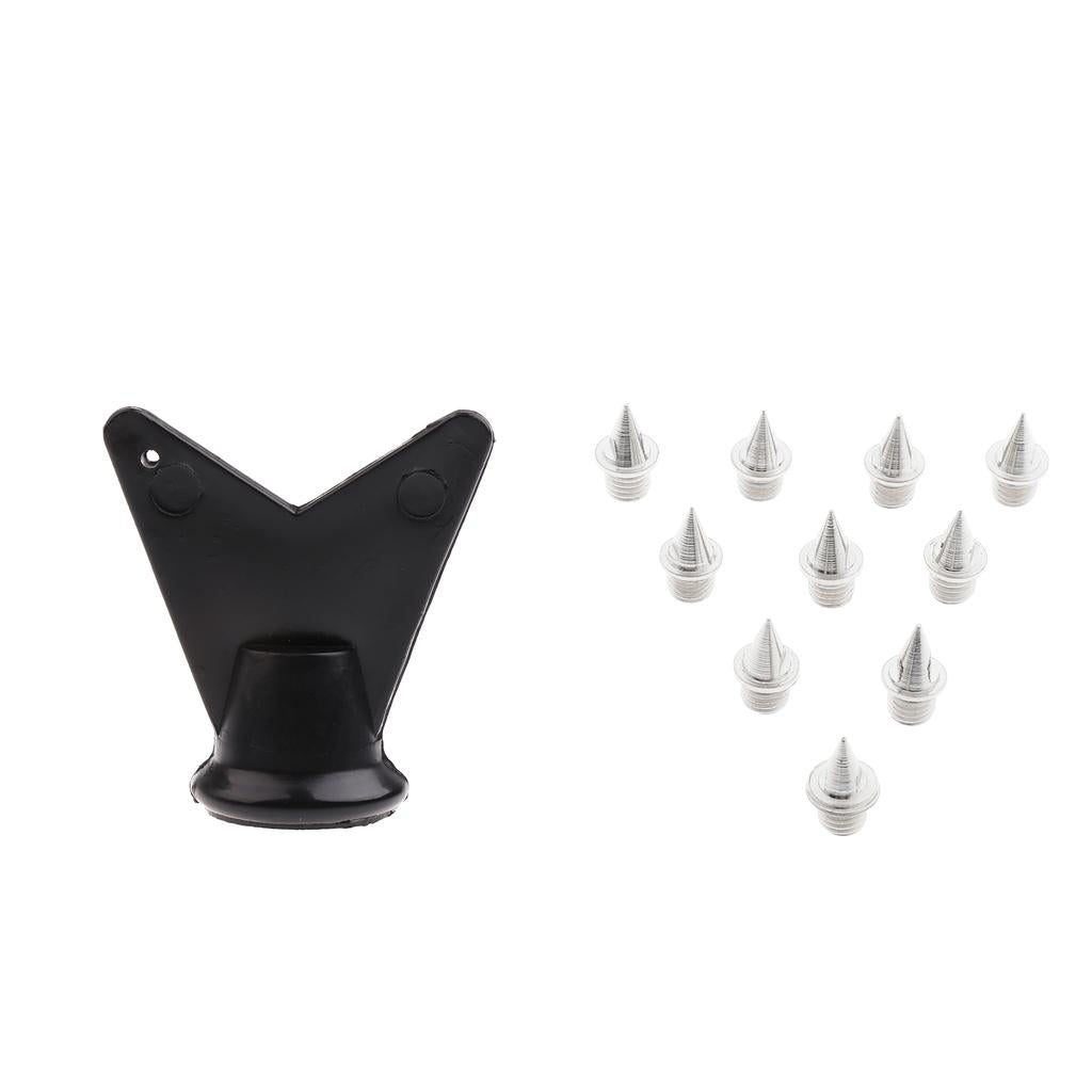 10pcs Carbon Steel Track Pyramid Spikes with Spike Removing Wrench Tool