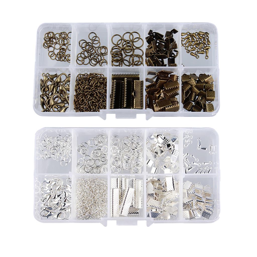 2 Set Starter Kit Earring Bracelet Necklace Jewelry Findings Bronze & Silver