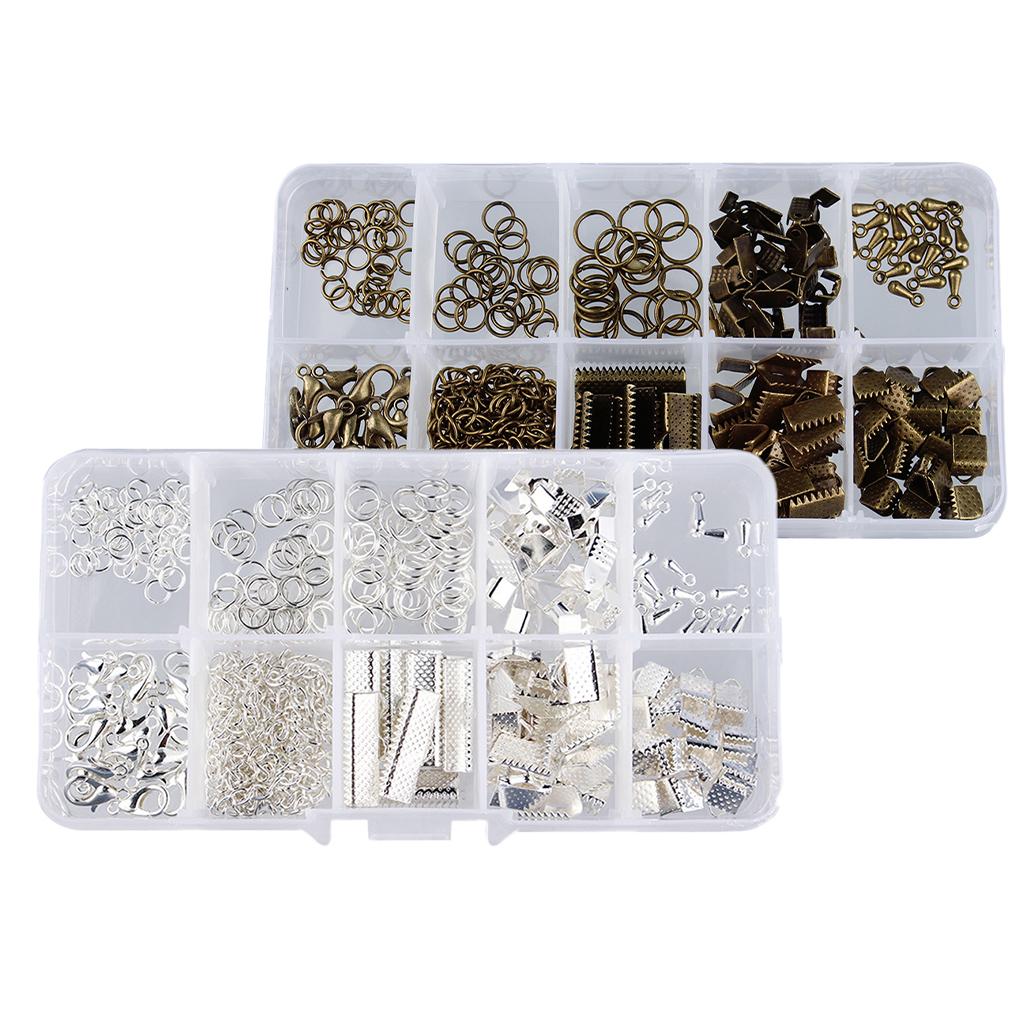 2 Set Starter Kit Earring Bracelet Necklace Jewelry Findings Bronze & Silver