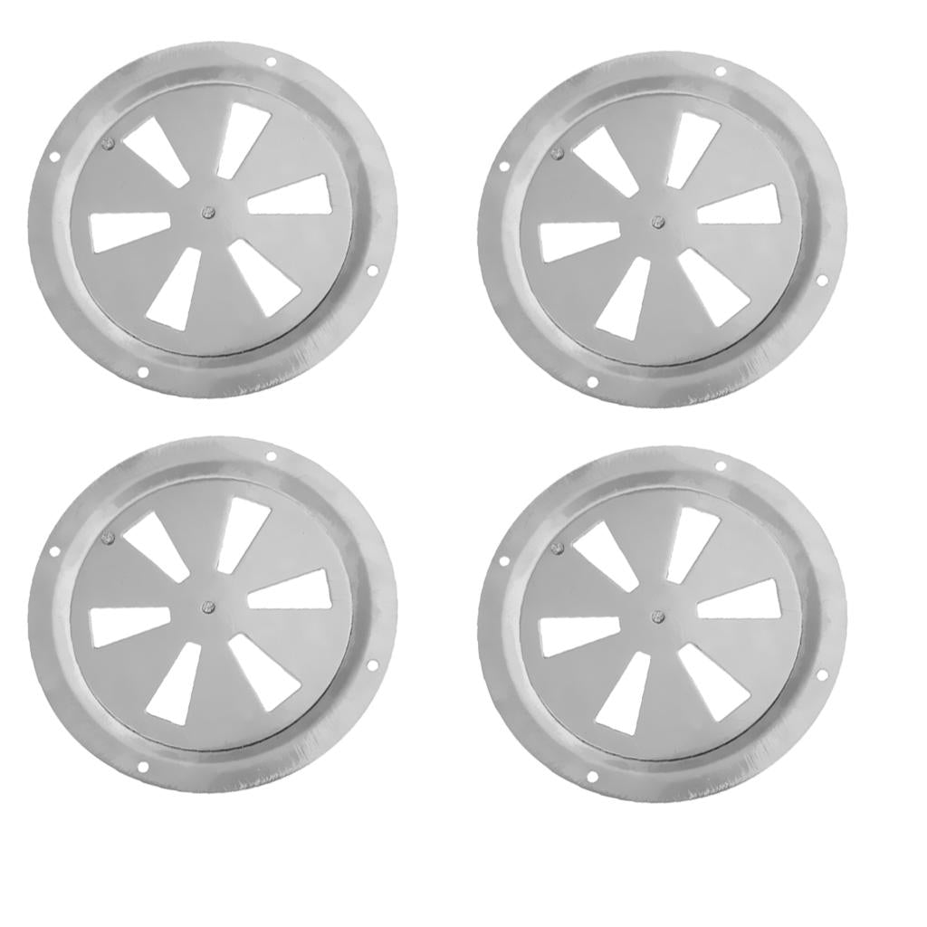 4pcs Round Butterfly Ventilator Vent Cover Stainless 5 Marine Boat Hardware"