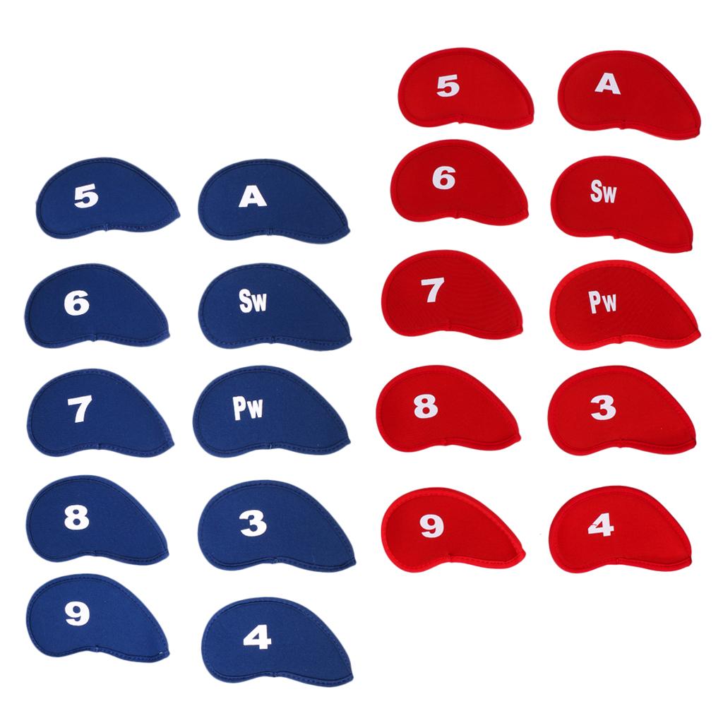 20 Pieces/Set Golf Club Protective Iron Head Cover Wedge Sock Headcover