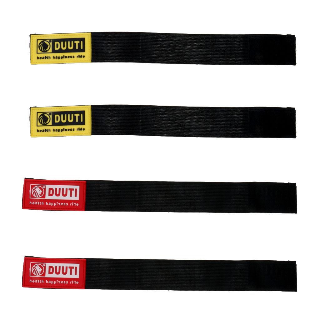 4Pc Cycling Safety Bind Pant Leg Band Clip Strap Bike Elastic Ankle Leg Belt