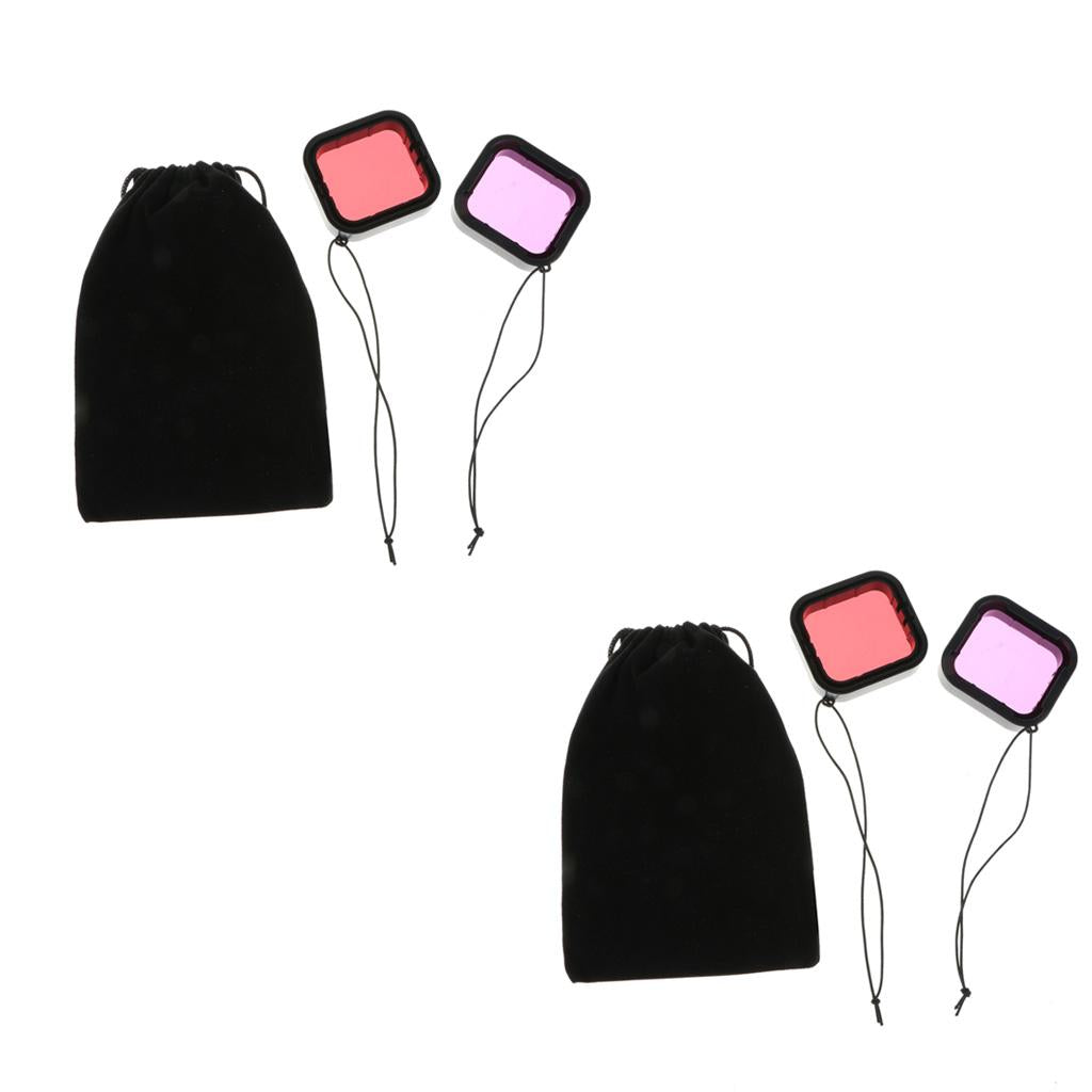 2 Set Super Suit Underwater Dive Housing Filter for 5 Red, Purple