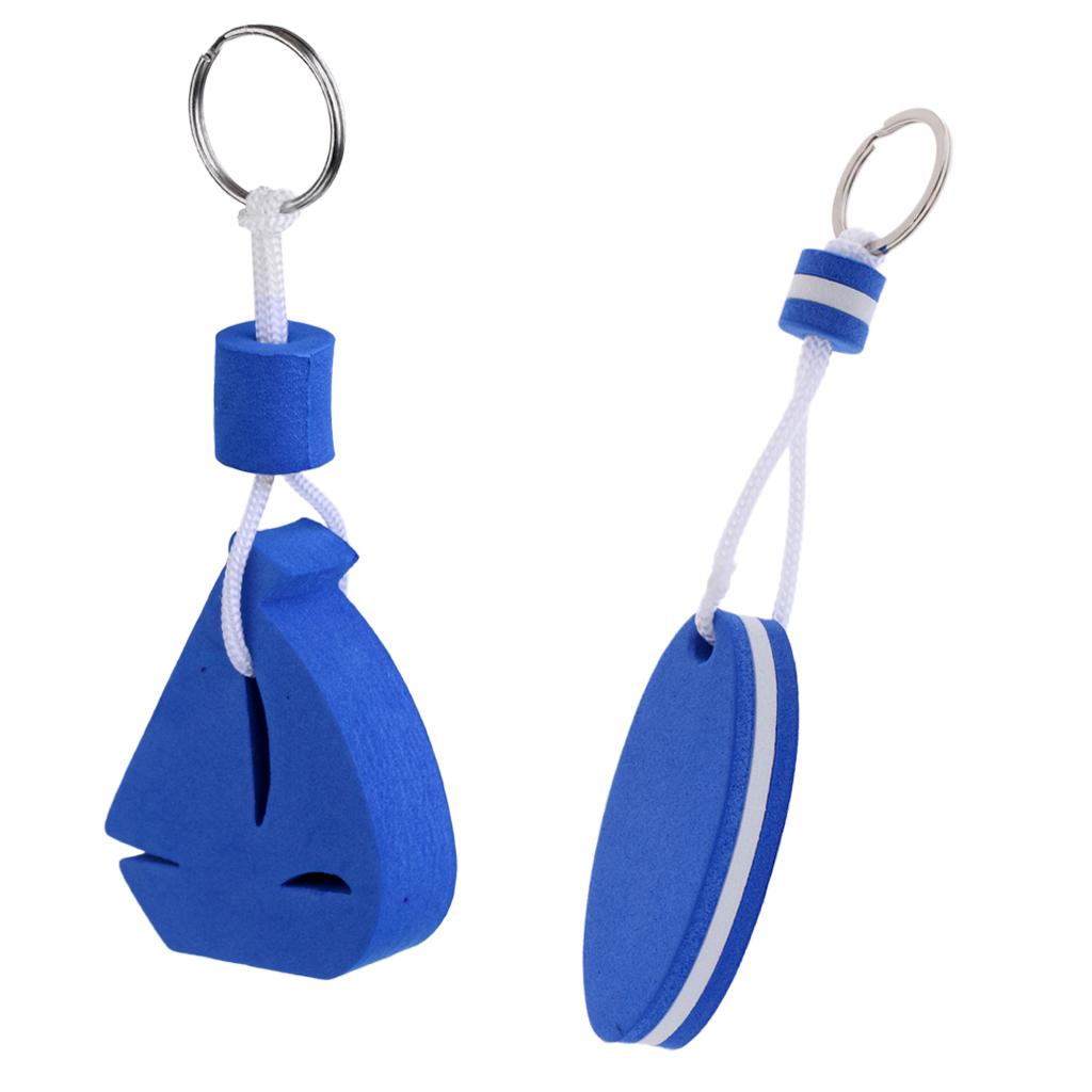 Blue Floating Sailing Boat Shape Key Ring Clip & Surfboard Shape Key Chain