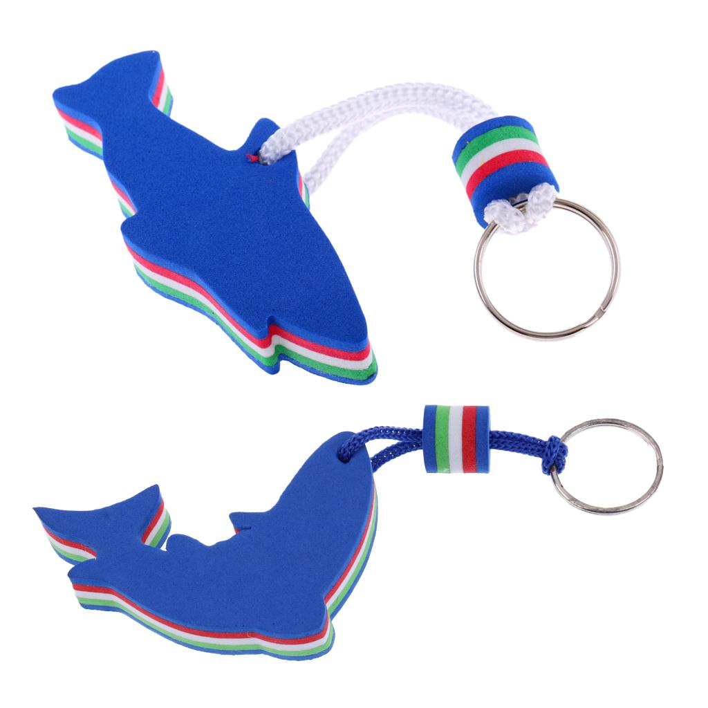 1 Pair Boating Floating Key Chain Key Ring Keyring in Two Dolphin Shape Cute