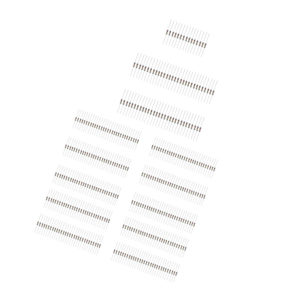 75 Pieces 3W 0.1-20 ohm + 300 Pieces 2W 0.1-750 ohm Carbon Film Resistors