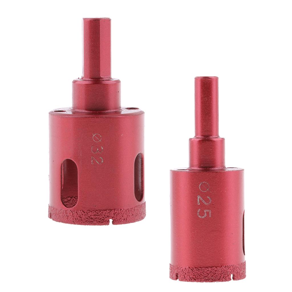 25mm+32mm Diamond Tool Drill Bit Set for Glass Ceramic Marble Tile