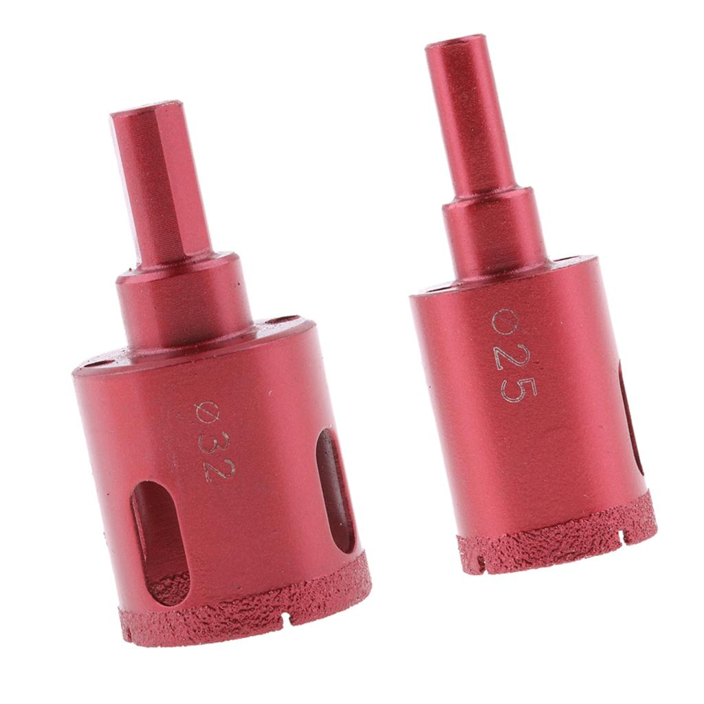 25mm+32mm Diamond Tool Drill Bit Set for Glass Ceramic Marble Tile