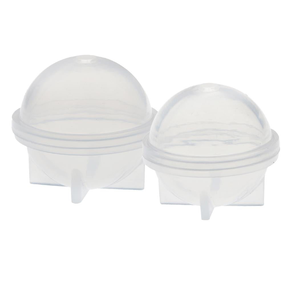 2 Sets Sphere Ball Shape Silicone Mold Mould for Jewelry Making 20mm 30mm
