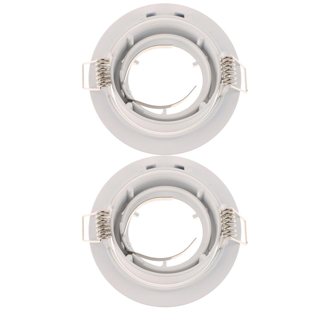 2Pc MR16/GU10 Light Bracket Holder for Spotlight Ceiling Downlight 50W White