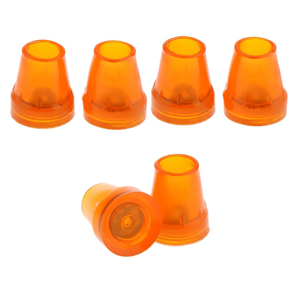 6 Pieces Anti Slip Rubber Tip For Cane Walking Stick Crutches Chair 7/8 inch