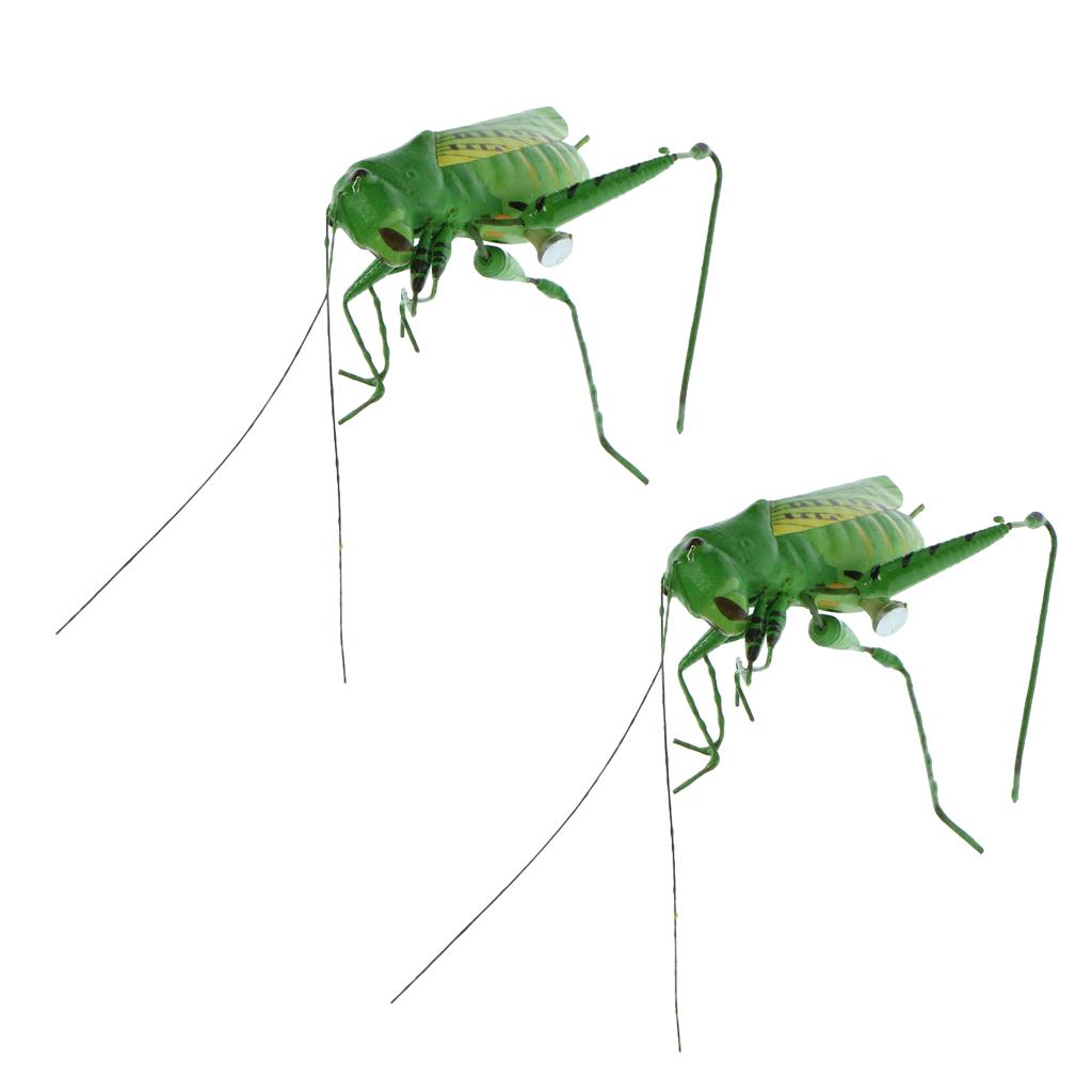 2 Pieces Katydid Realistic Insect Pot Hangers Fridge Magnet DIY Garden Decor