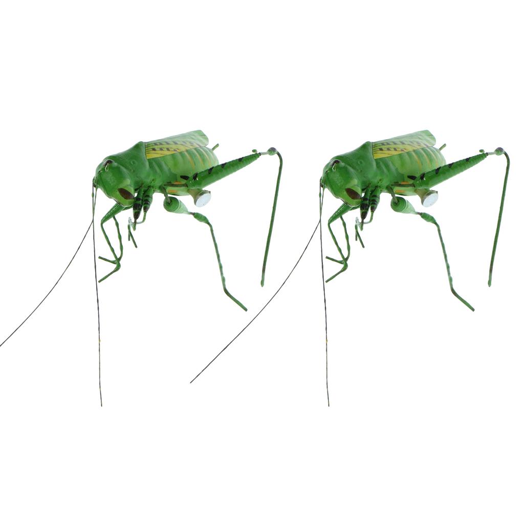 2 Pieces Katydid Realistic Insect Pot Hangers Fridge Magnet DIY Garden Decor