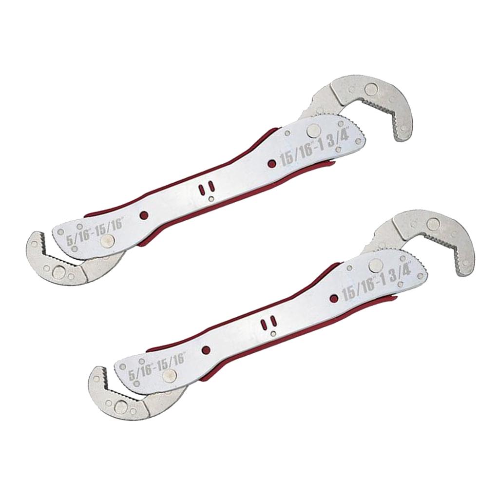 2 Pieces Magic Wrench Adjustable Multi Purpose Functional Universal Spanner