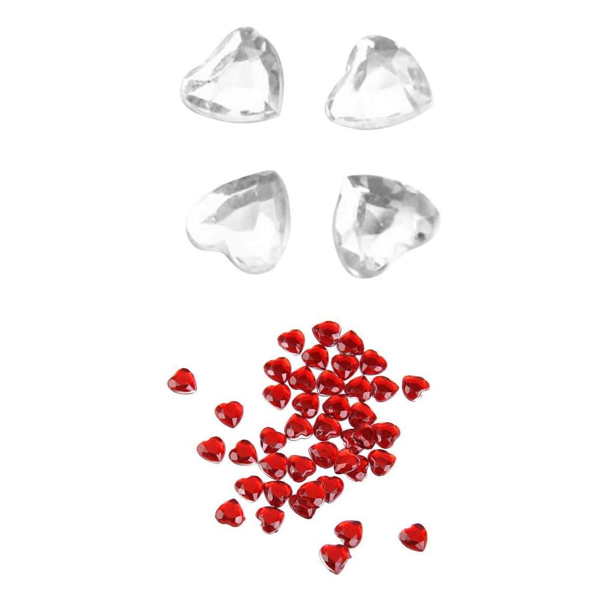900 Pieces 8mm Mixed Love Heart Rhinestone Embellishment Wedding Decoration