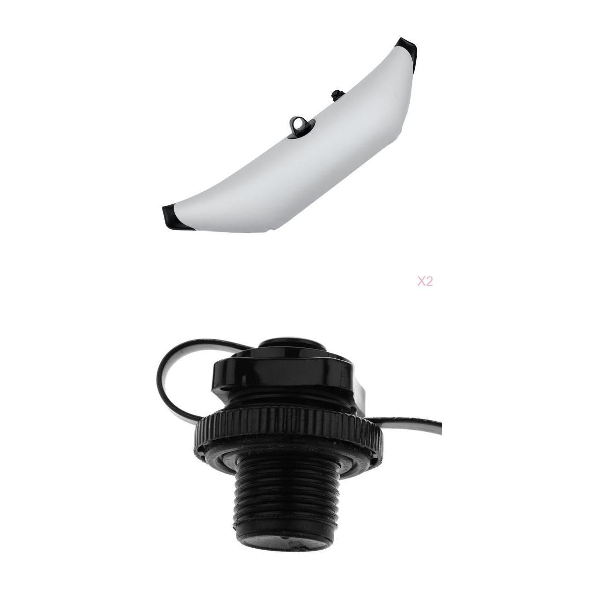 2 Pieces Kayak SUP Inflatable Outrigger Stabilizer & Kayak Air Valve Adapter