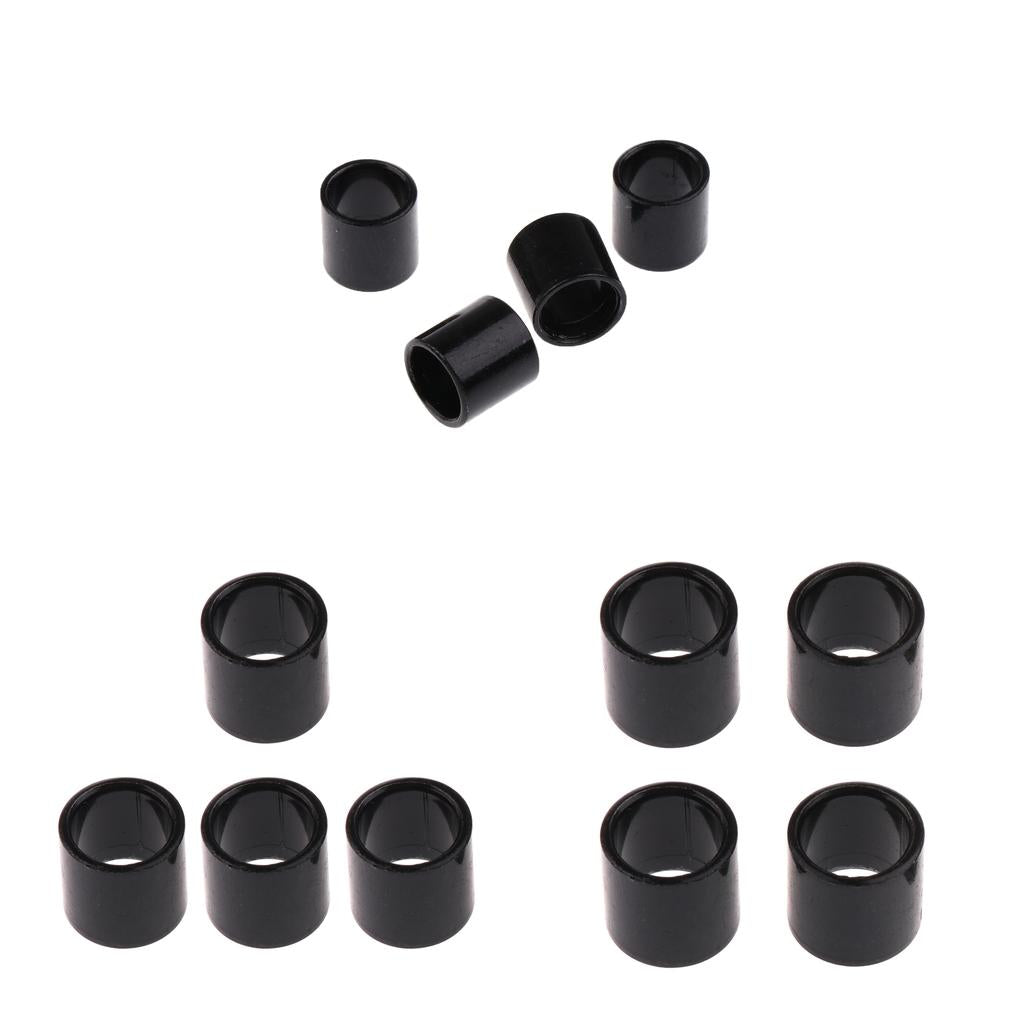 12pcs Durable Aluminum Longboard Skateboard Bearing Spacers Black
