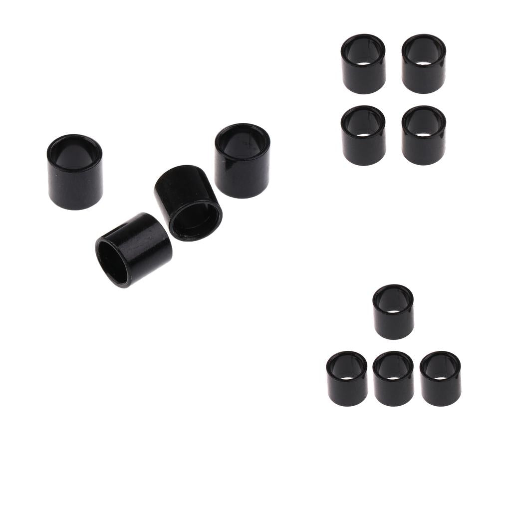 12pcs Durable Aluminum Longboard Skateboard Bearing Spacers Black
