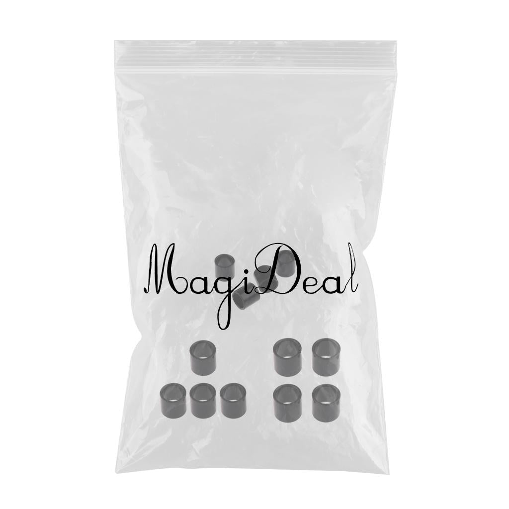 12pcs Durable Aluminum Longboard Skateboard Bearing Spacers Black