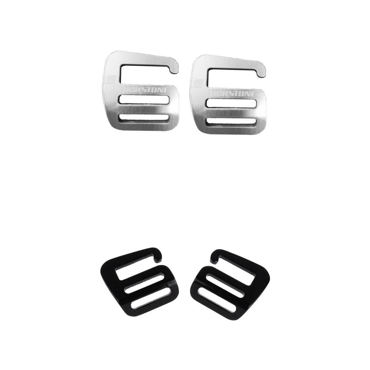 4 Pcs 1'' G Hook Outdoor Webbing Buckle for Backpack Strap 25mm Black+Silver