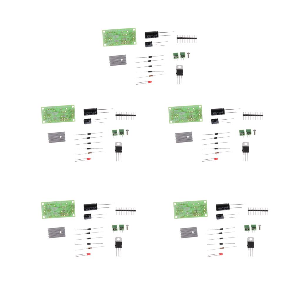 5x DIY Kit 14.5-35V to 12VDC L7812 LM7812 Voltage Converter Regulator Module
