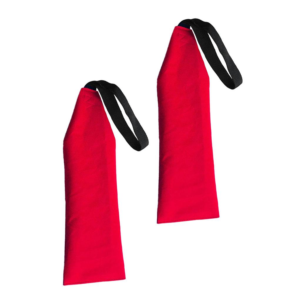 2Pcs Safety Travel Flag for Kayak Canoes and SUP Tow Flag Long Load Flag Red