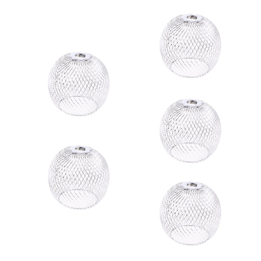 5Pcs Bulb Cage Modern Table Lamp Shade Circular Opening Process Lampshade