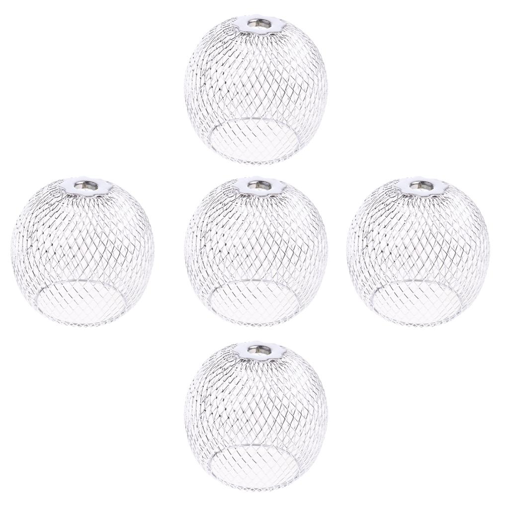 5Pcs Bulb Cage Modern Table Lamp Shade Circular Opening Process Lampshade